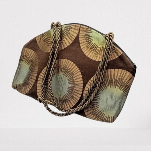 Jaclyn Gray Designs Brown Brocade Tote Bag - Picture 1 of 6